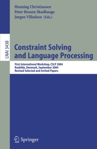 Cover image: Constraint Solving and Language Processing 1st edition 9783540261650