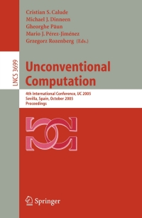 Cover image: Unconventional Computation 1st edition 9783540291008