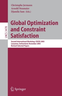 表紙画像: Global Optimization and Constraint Satisfaction 1st edition 9783540260035