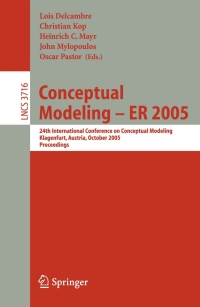 Imagen de portada: Conceptual Modeling - ER 2005 1st edition 9783540293897