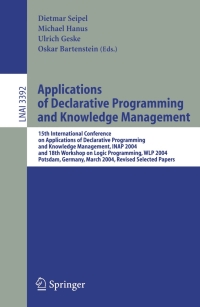 Cover image: Applications of Declarative Programming and Knowledge Management 1st edition 9783540255604