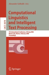 Cover image: Computational Linguistics and Intelligent Text Processing 1st edition 9783540322054