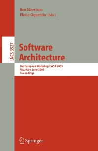 Cover image: Software Architecture 1st edition 9783540262756