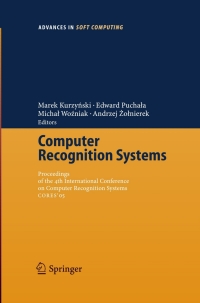 Imagen de portada: Computer Recognition Systems 1st edition 9783540250548