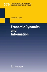 Titelbild: Economic Dynamics and Information 9783540326946