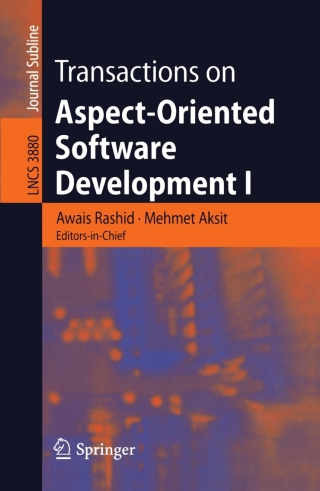 Cover image: Transactions on Aspect-Oriented Software Development I 1st edition 9783540329725