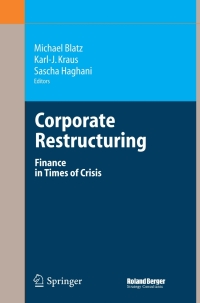 Imagen de portada: Corporate Restructuring 1st edition 9783540330745