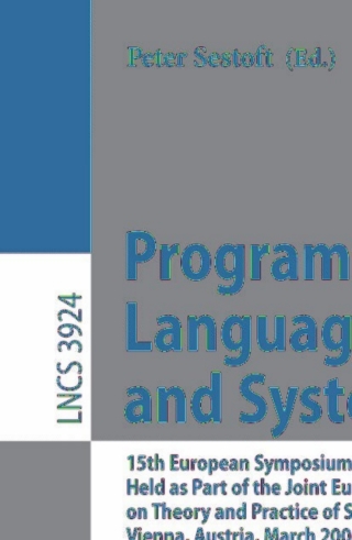 Imagen de portada: Programming Languages and Systems 1st edition 9783540330950