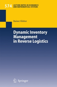 Omslagafbeelding: Dynamic Inventory Management in Reverse Logistics 9783540332299