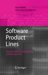 Cover image: Software Product Lines 1st edition 9783540332527