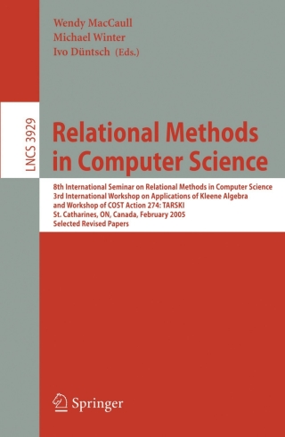 Cover image: Relational Methods in Computer Science 1st edition 9783540333395