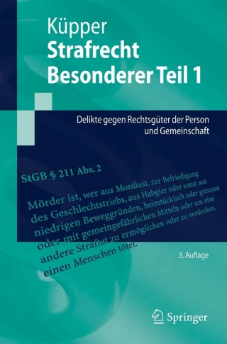 صورة الغلاف: Strafrecht, Besonderer Teil 1 3rd edition 9783540339045