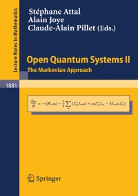 Imagen de portada: Open Quantum Systems II 1st edition 9783540309925