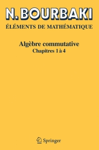 Cover image: Algèbre commutative 2nd edition 9783540339373