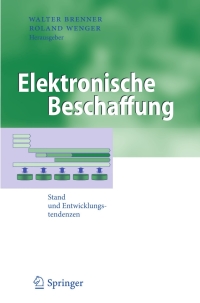 Imagen de portada: Elektronische Beschaffung 1st edition 9783540340171