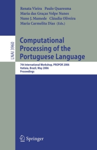 Titelbild: Computational Processing of the Portuguese Language 1st edition 9783540340454