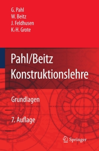 Imagen de portada: Pahl/Beitz Konstruktionslehre 7th edition 9783540340607