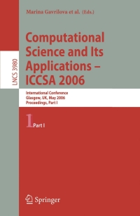 表紙画像: Computational Science and Its Applications - ICCSA 2006 1st edition 9783540340706