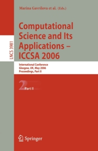 表紙画像: Computational Science and Its Applications - ICCSA 2006 1st edition 9783540340720