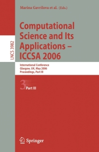 Cover image: Computational Science and Its Applications - ICCSA 2006 1st edition 9783540340751