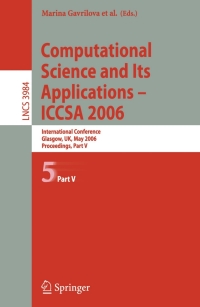 Cover image: Computational Science and Its Applications - ICCSA 2006 1st edition 9783540340799