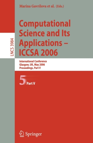 Cover image: Computational Science and Its Applications - ICCSA 2006 1st edition 9783540340799