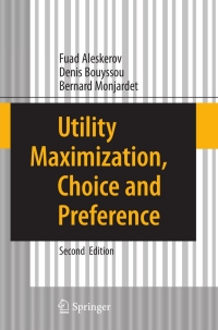 Cover image: Utility Maximization, Choice and Preference 2nd edition 9783540341826