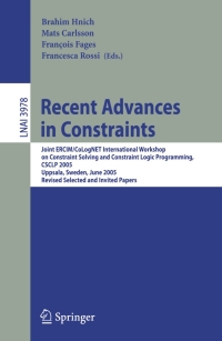 Titelbild: Recent Advances in Constraints 1st edition 9783540342151