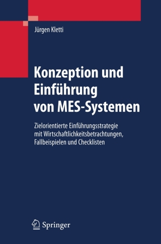 Cover image: Konzeption und Einführung von MES-Systemen 9783540343097