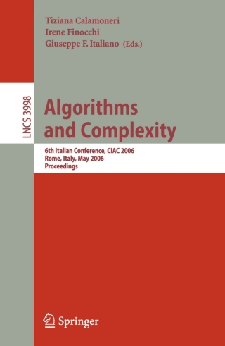 Immagine di copertina: Algorithms and Complexity 1st edition 9783540343752