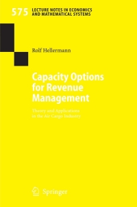 Cover image: Capacity Options for Revenue Management 9783540344193