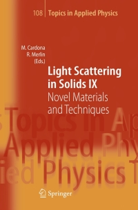 Cover image: Light Scattering in Solids IX 1st edition 9783540344353