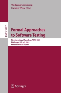 Imagen de portada: Formal Approaches to Software Testing 1st edition 9783540344544