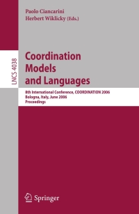 表紙画像: Coordination Models and Languages 1st edition 9783540346944