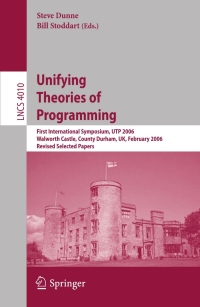 Cover image: Unifying Theories of Programming 1st edition 9783540347507
