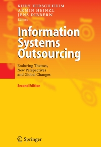 Cover image: Information Systems Outsourcing 2nd edition 9783540348757