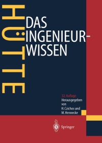 Imagen de portada: HÜTTE - Das Ingenieurwissen 32nd edition 9783540203254