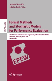Cover image: Formal Methods and Stochastic Models for Performance Evaluation 1st edition 9783540353621