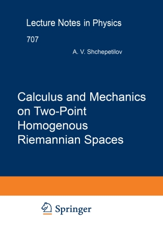 Cover image: Calculus and Mechanics on Two-Point Homogenous Riemannian Spaces 9783540353843