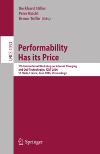 Cover image: Performability Has its Price 1st edition 9783540354567