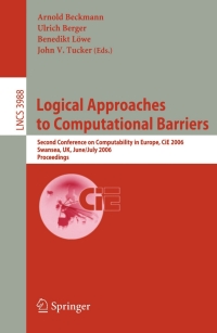 表紙画像: Logical Approaches to Computational Barriers 1st edition 9783540354666