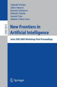صورة الغلاف: New Frontiers in Artificial Intelligence 9783540354703