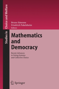 Cover image: Mathematics and Democracy 1st edition 9783540356035