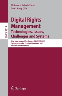 Cover image: Digital Rights Management 1st edition 9783540359982