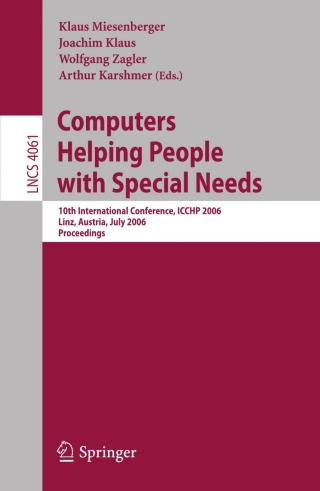 Cover image: Computers Helping People with Special Needs 1st edition 9783540360209