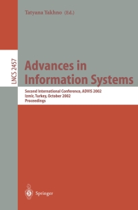 Cover image: Advances in Information Systems 1st edition 9783540000099