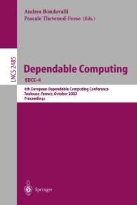 Cover image: Dependable Computing EDCC-4 1st edition 9783540000129