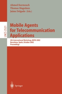 Cover image: Mobile Agents for Telecommunication Applications 1st edition 9783540000211