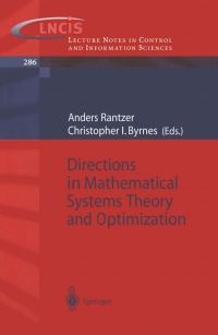 表紙画像: Directions in Mathematical Systems Theory and Optimization 1st edition 9783540000655