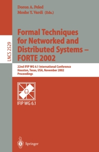 Cover image: Formal Techniques for Networked and Distributed Systems - FORTE 2002 1st edition 9783540001416